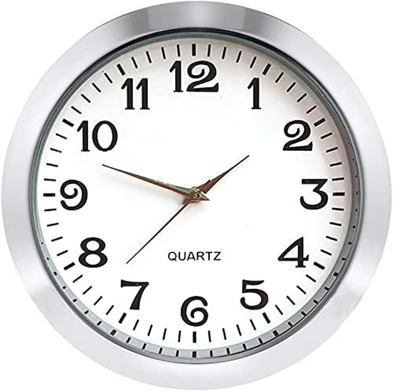 Mini Clock Insert 2-1/8 Inch (55 Mm) round Quartz Movement Miniature Clock White Mini Clock Insert 2-1/8 Inch (55 Mm) round Quartz Movement Miniature Clock White