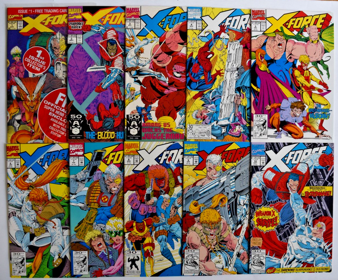 X-FORCE  (1991) 101 ISSUE COMIC RUN #1-99 (2 COPIES #22) & 50 VARIANT MARVEL