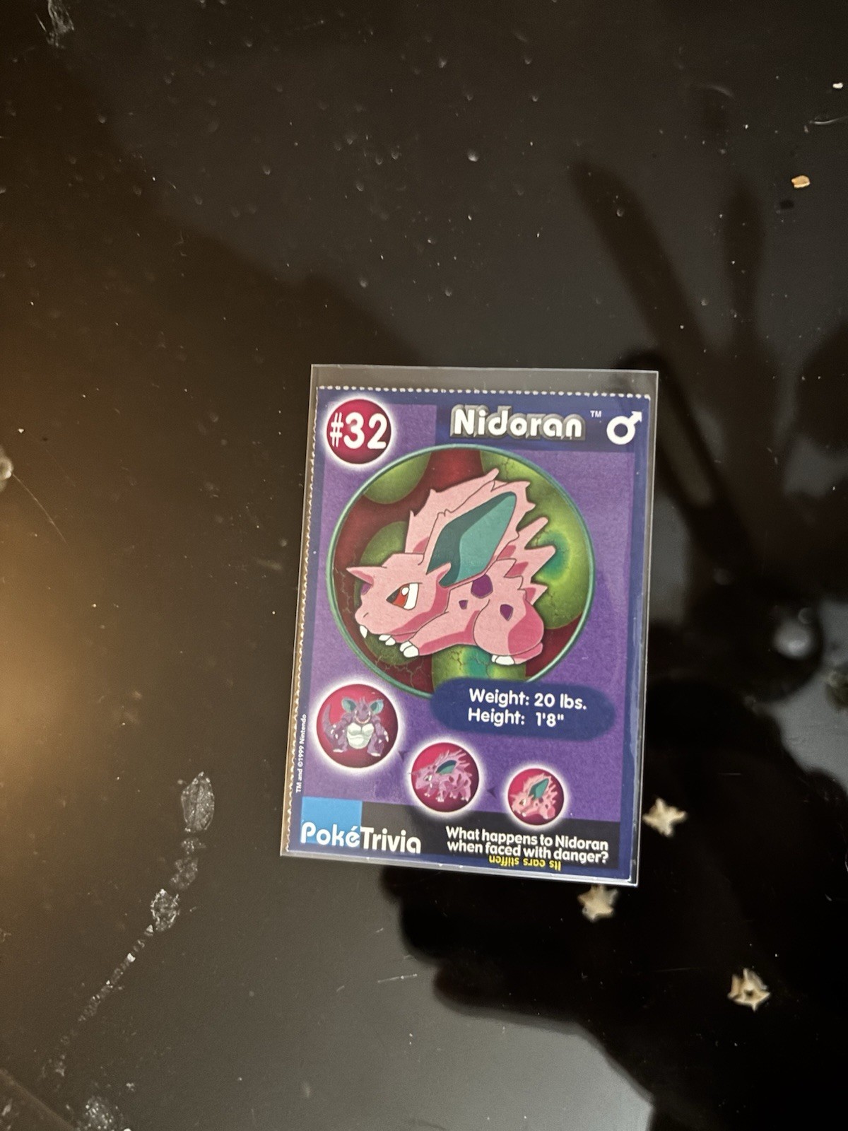Pokémon PokéTrivia Movie 2000 Lot of 2 Cards Nidoran #32 Caterpie #10