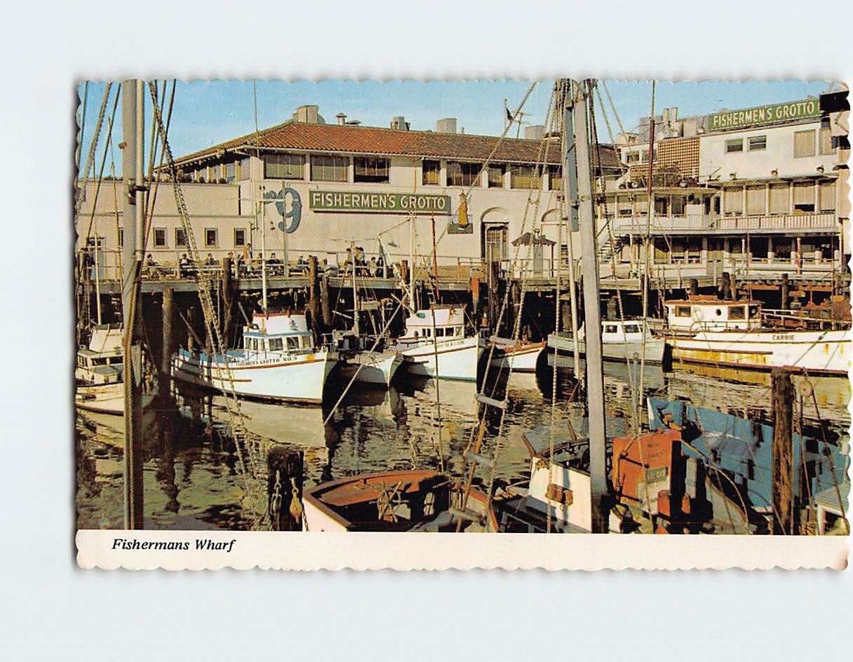 Postcard Fisherman\'s Wharf Tourist Terminal of San Francisco California USA