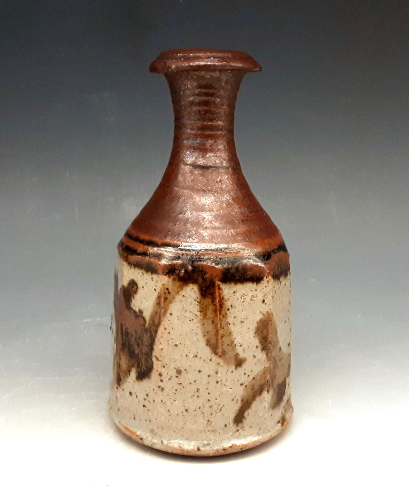 CYNTHIA BRINGLE Studio Art Pottery Stoneware Faceted Japanese 5\