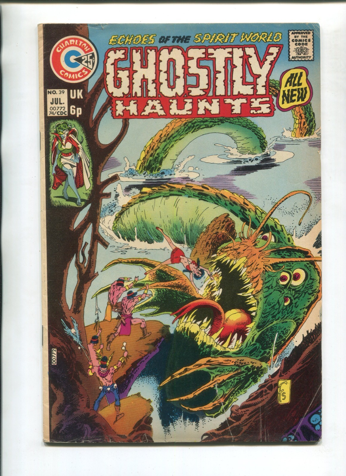 GHOSTLY HAUNTS #39 VG V1 CHARLTON 1974 CLASSIC TOM SUTTON HORROR COVER