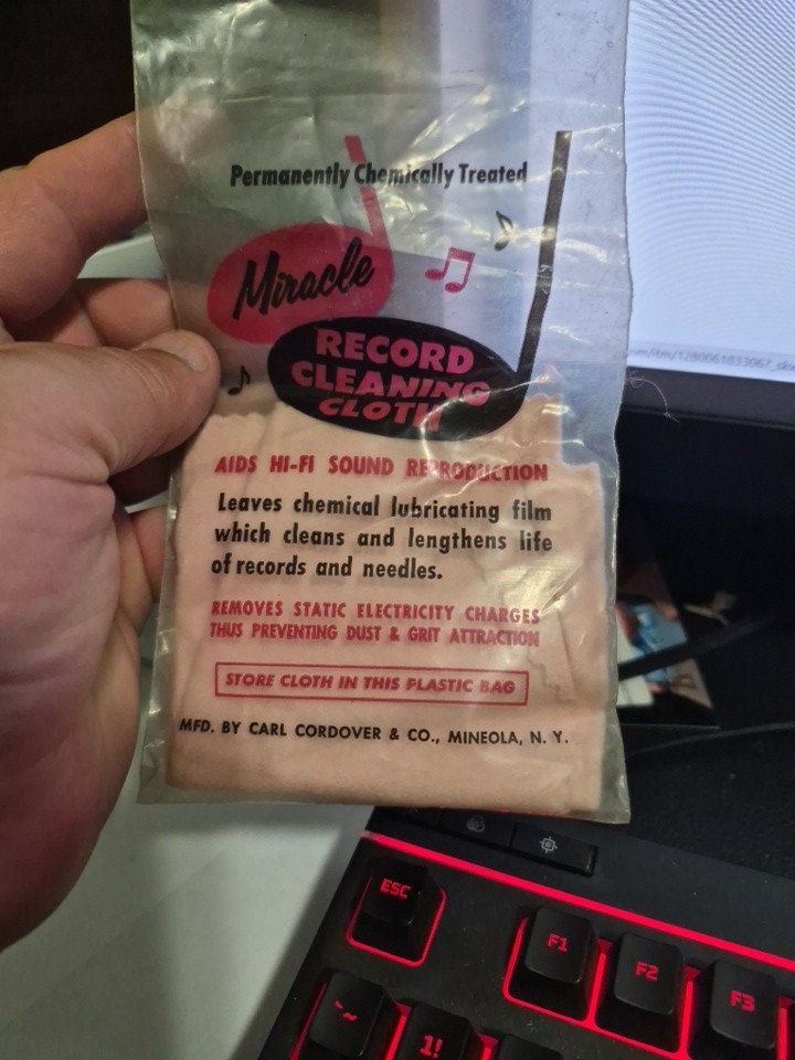 Vintage Miracle Vinyl Record Cleaning Cloth 