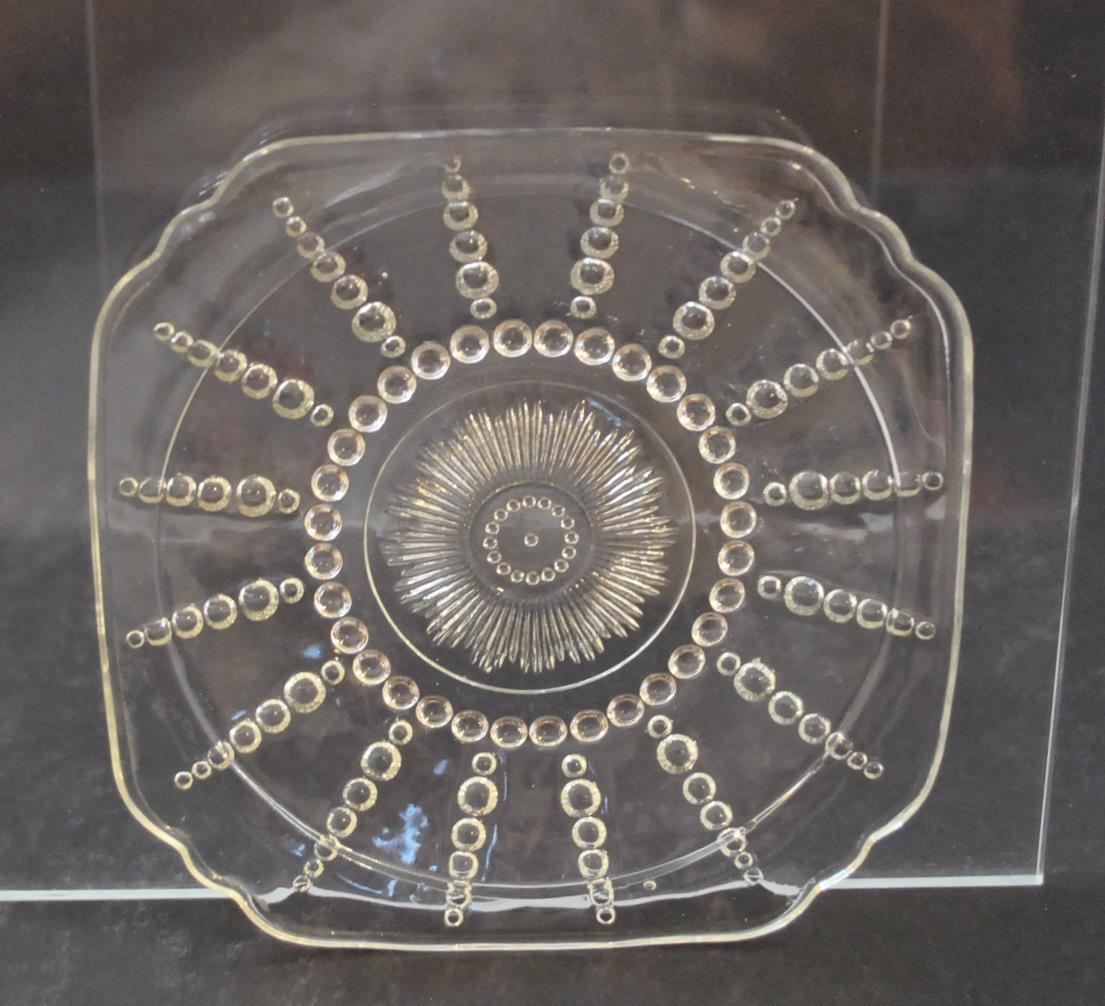 Vintage Federal Glass Columbia Clear Bread Butter Plate c1938-1942 6\