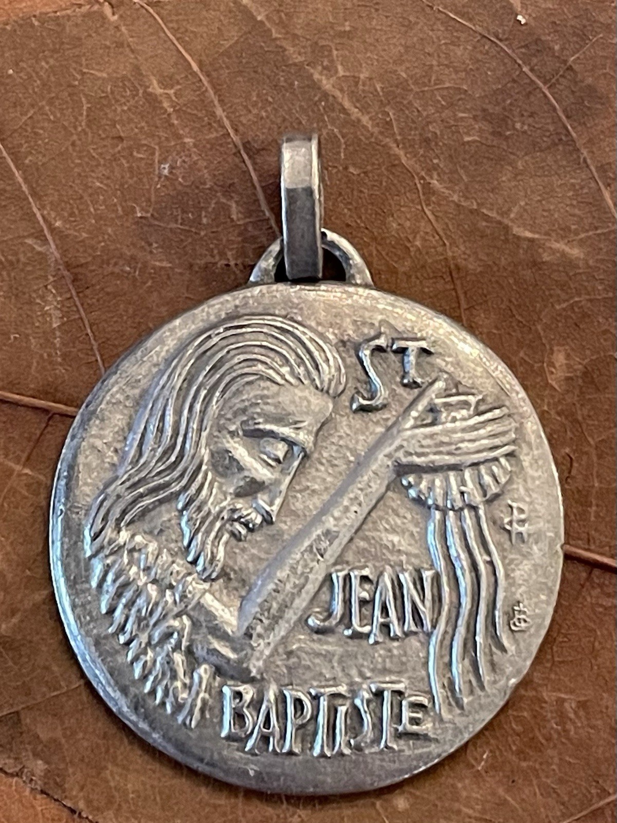 Vintage St Jean Baptiste Silver Tone Catholic Medal Fete Nationale 1960 Pendant Vintage St Jean Baptiste Silver Tone Catholic Medal Fete Nationale 1960 Pendant