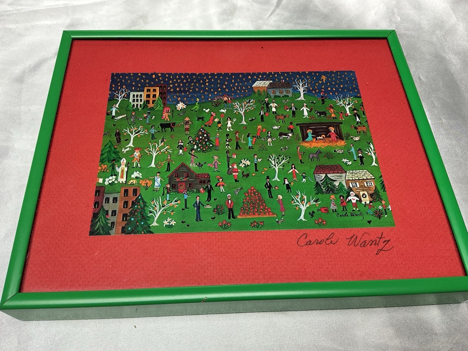 Postcard Christmas Millennia- The All Came Artist Carole G Wantz Nativity Framed Postcard Christmas Millennia- The All Came Artist Carole G Wantz Nativity Framed