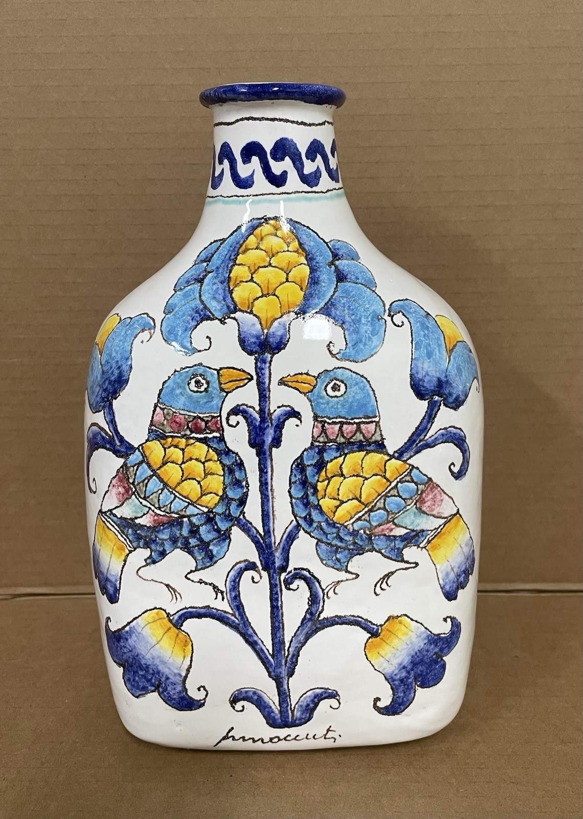 Vintage Romano Innocenti Made In Italy Hand Painted Vase 10.5” Vintage Romano Innocenti Made In Italy Hand Painted Vase 10.5”