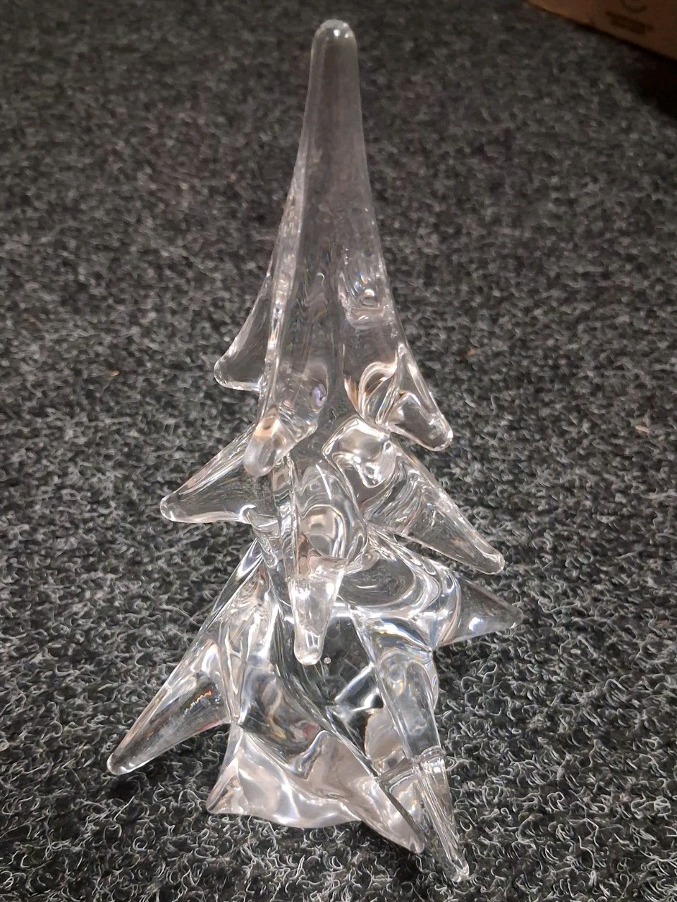 Vintage Taste Setter By Sigma Christmas Tree Lead Crystal Glass Japan