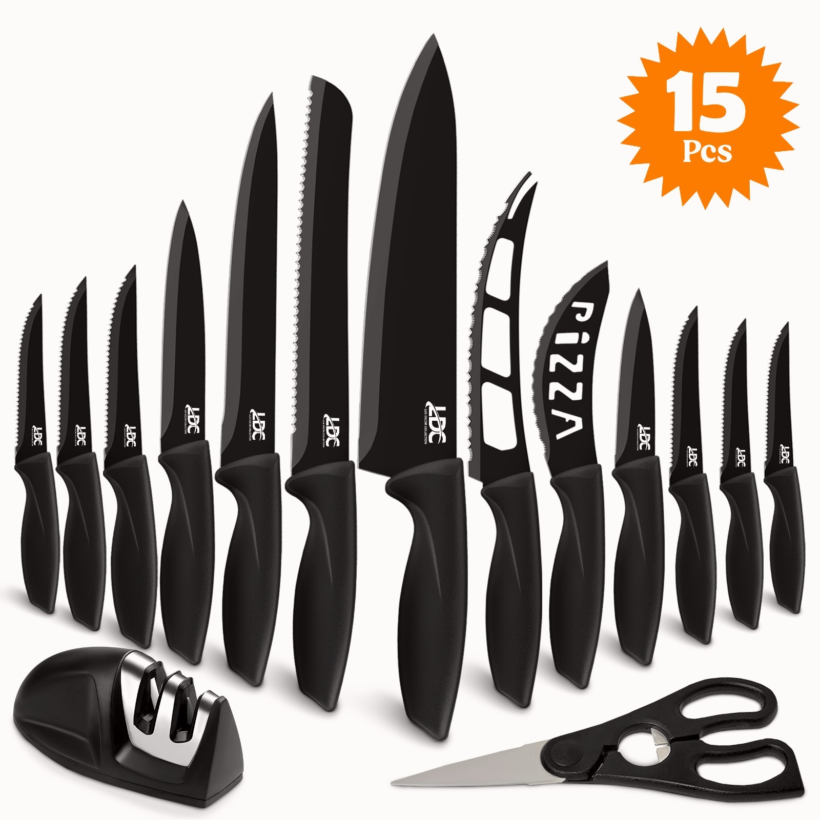 Knives Set Serrated Stainless Steel Steak Kitchen Chef Cutlery Sharp Knifes
