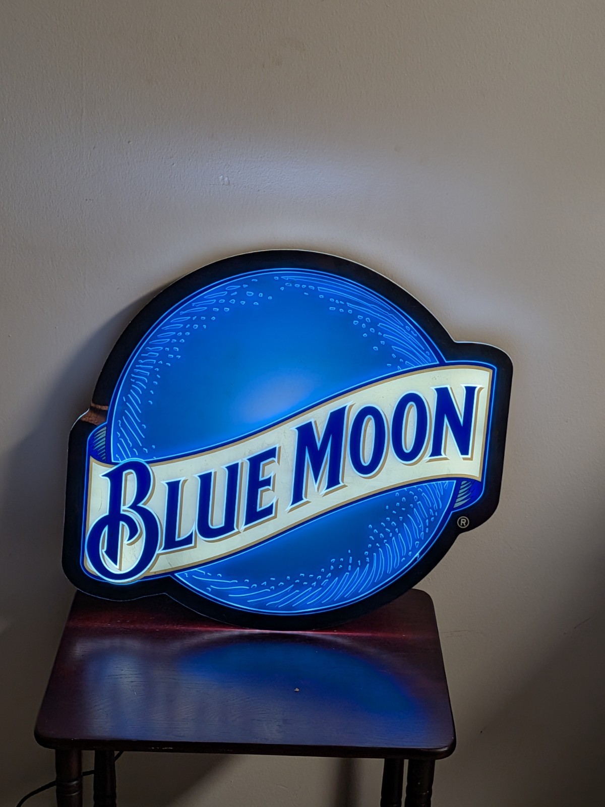 Blue Moon Beer LED Sign Man Cave Sign 20 in X 18 in Blue Moon Beer LED Sign Man Cave Sign 20 in X 18 in