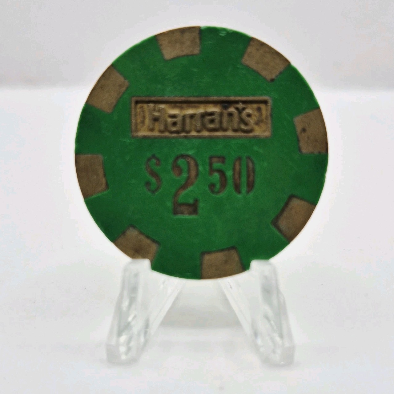 Harrah\'s Casino Reno Tahoe Nevada 1980\'s $2.50 Chip N5132 **Green