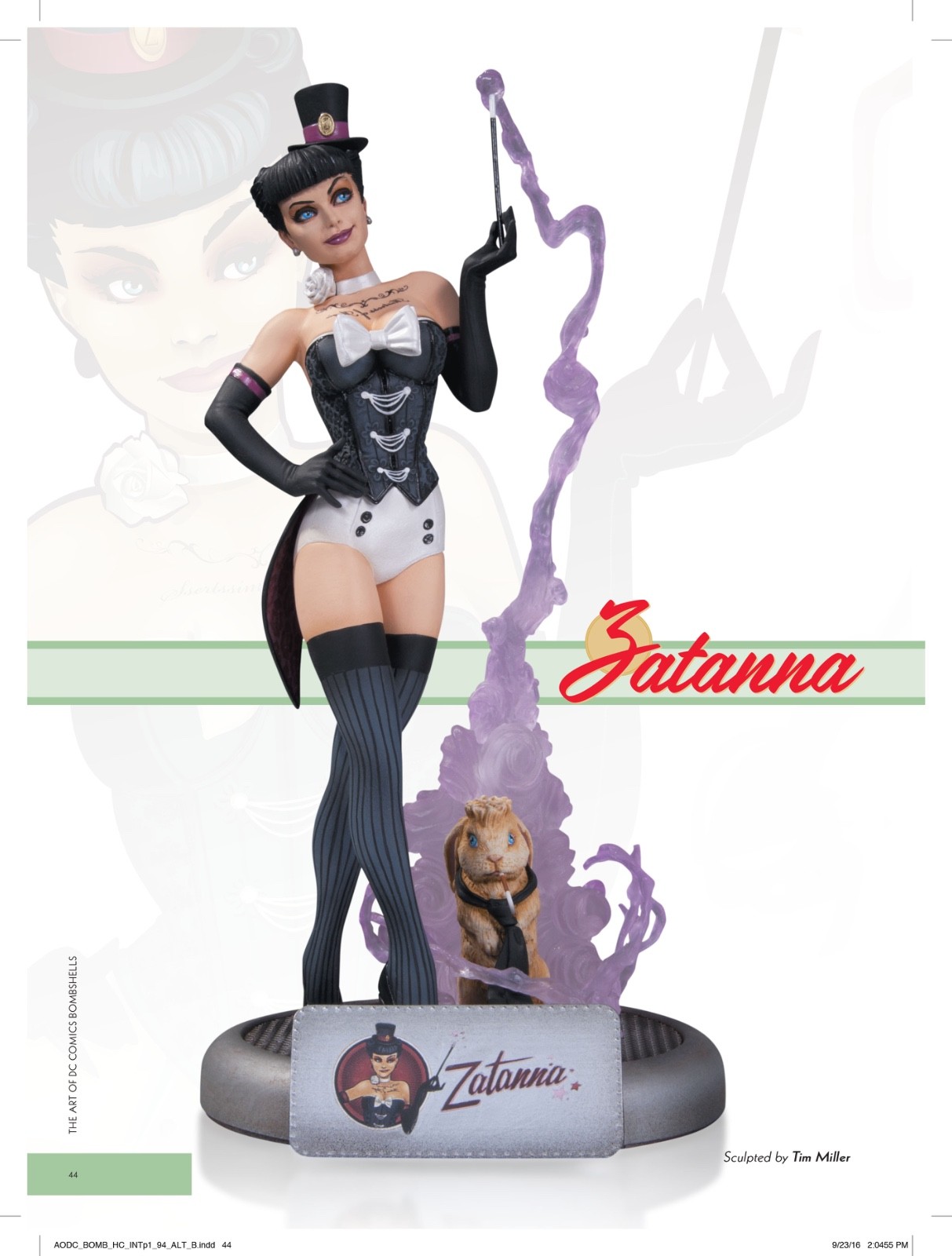 DC Bombshells Zatanna statue w/original art box  1st edition
