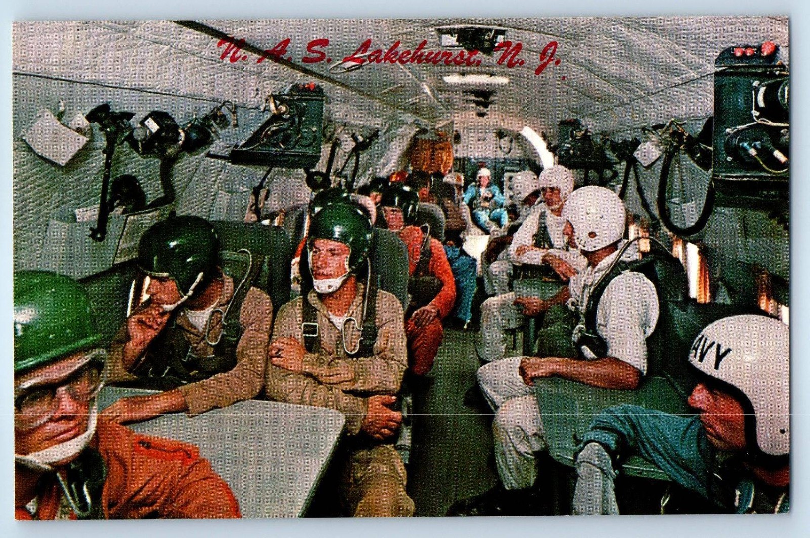 c1960 Lakehurst New Jersey NJ Postcard N. A. S. Parachute Riggers School NATTC