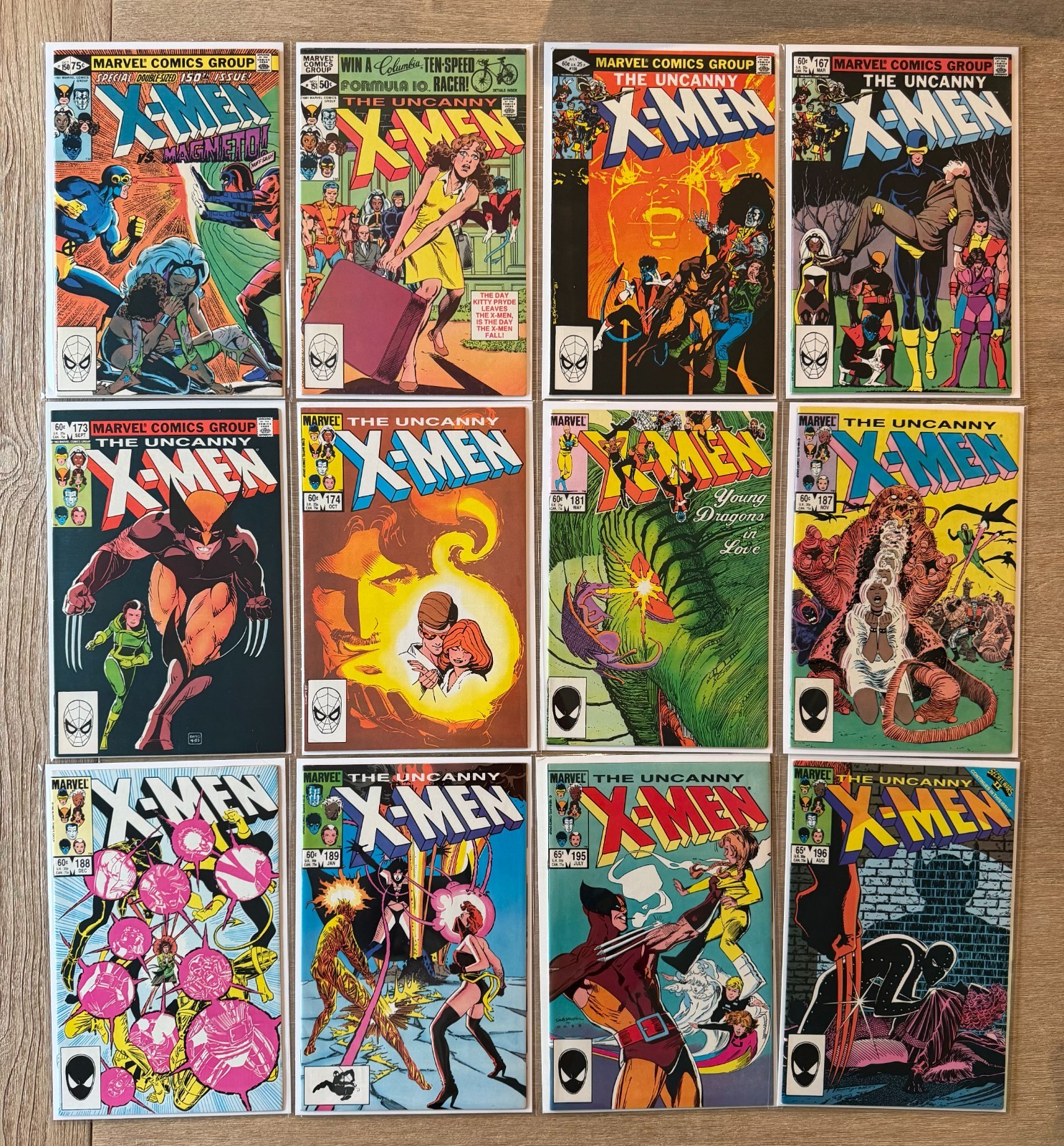 Uncanny X-Men 46 Comic Book Bundle Lot Bronze Copper Claremont High Grade Avg