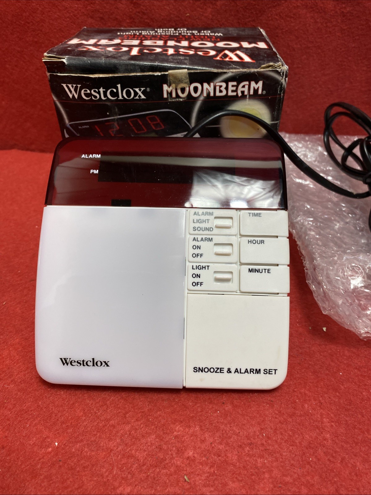 ALARM CLOCK WESTCLOX MOONBEAM DIGITAL FLASH RARE NOS HTF 990946 New Old Stock
