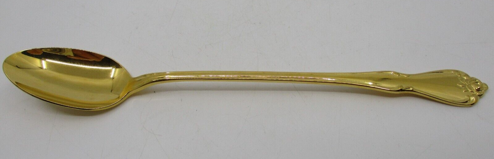 ONEIDA STAINLESS GOLDEN ARBOR ROSE ICED TEA SPOON  - 7 5/8