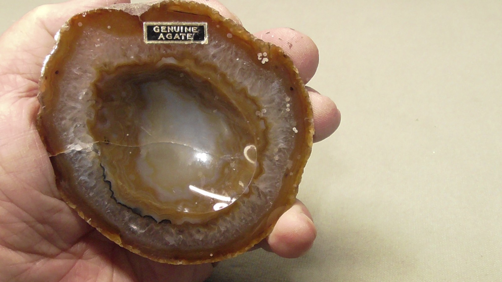 Large Banded  Agate Crystal Stone Brazil