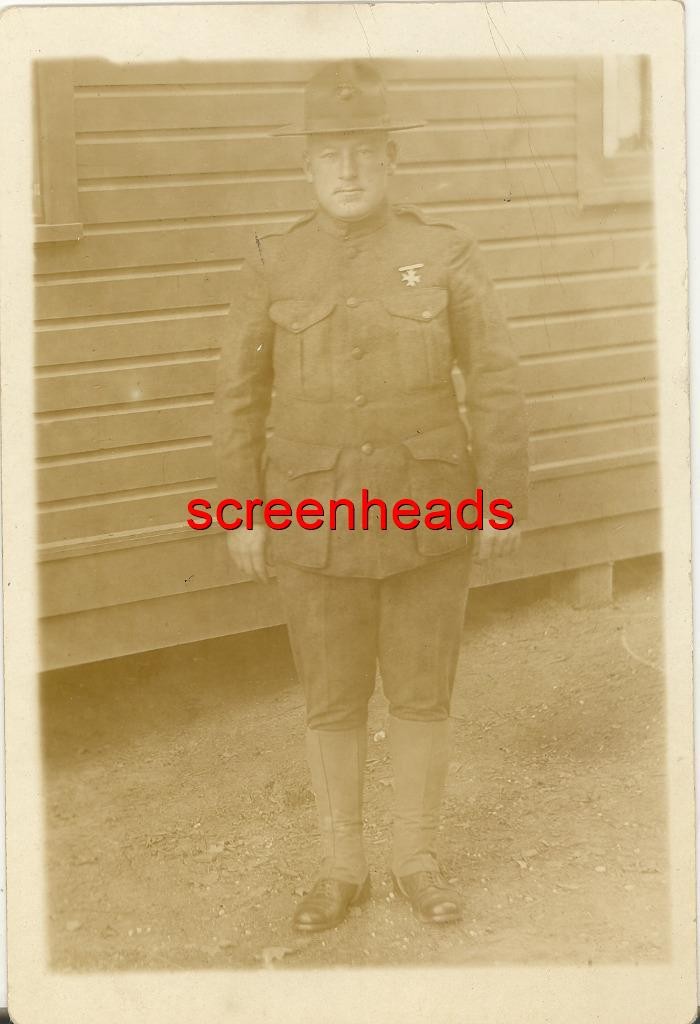 WWI C1917-18 US MARINE CORPS IDD SGT RPPC PHOTO 