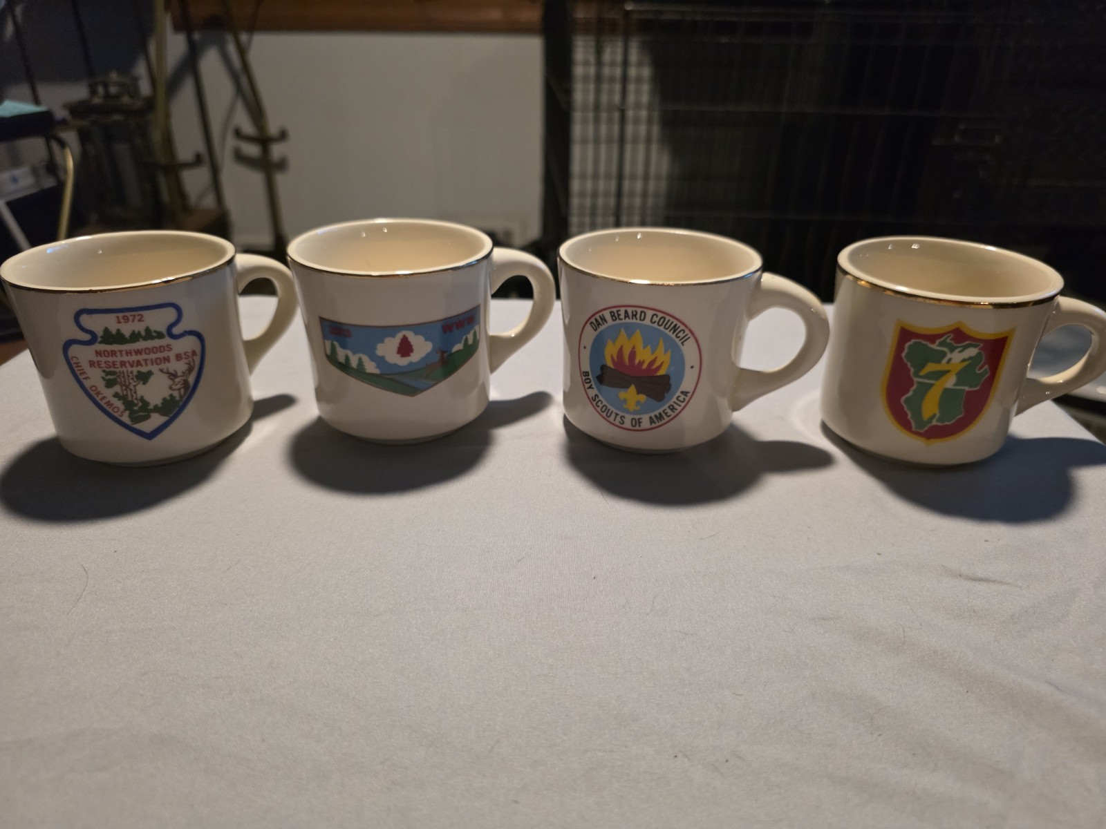 vintage boy scout coffee mugs Vintage 1970’s Lot Of 4