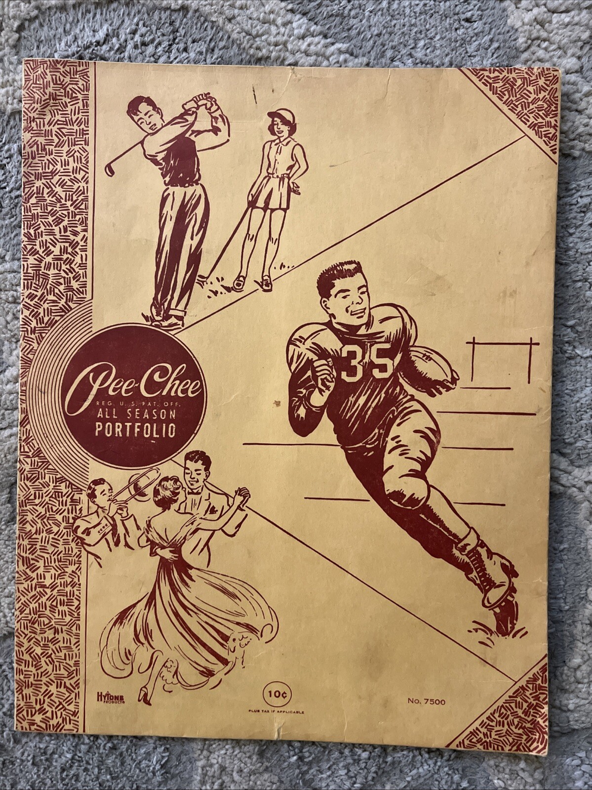 VTG Pee Chee No 7500 Hytone Golf Dancing Football Baseball Basketball Track