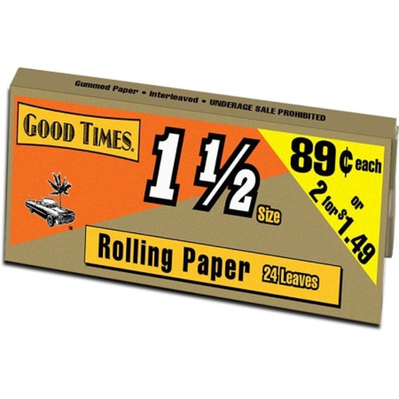 50x Good Times 1 1/2 Size Rolling Papers Smoking Accessories Pack New 1.5\