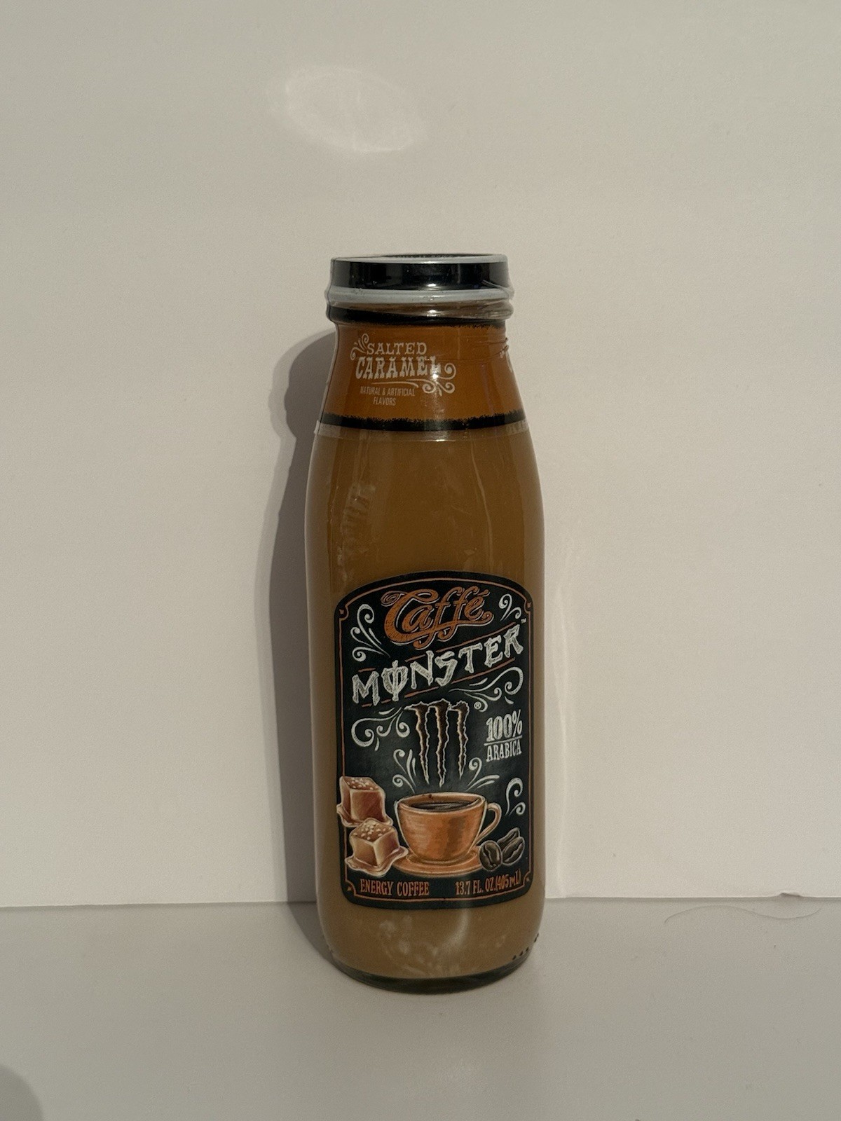 Monster Energy Caffe Salted Caramel Glass Bottle New/Sealed Monster Energy Caffe Salted Caramel Glass Bottle New/Sealed