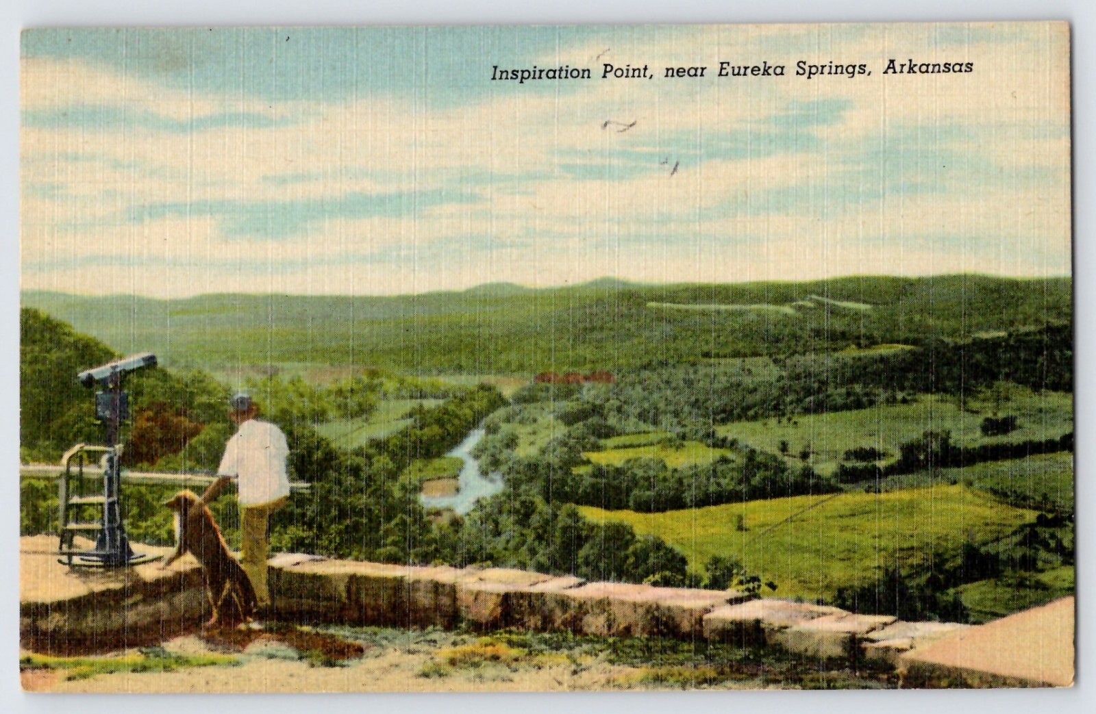 Postcard Arkansas Eureka Springs Inspiration Point White River Valley  A510