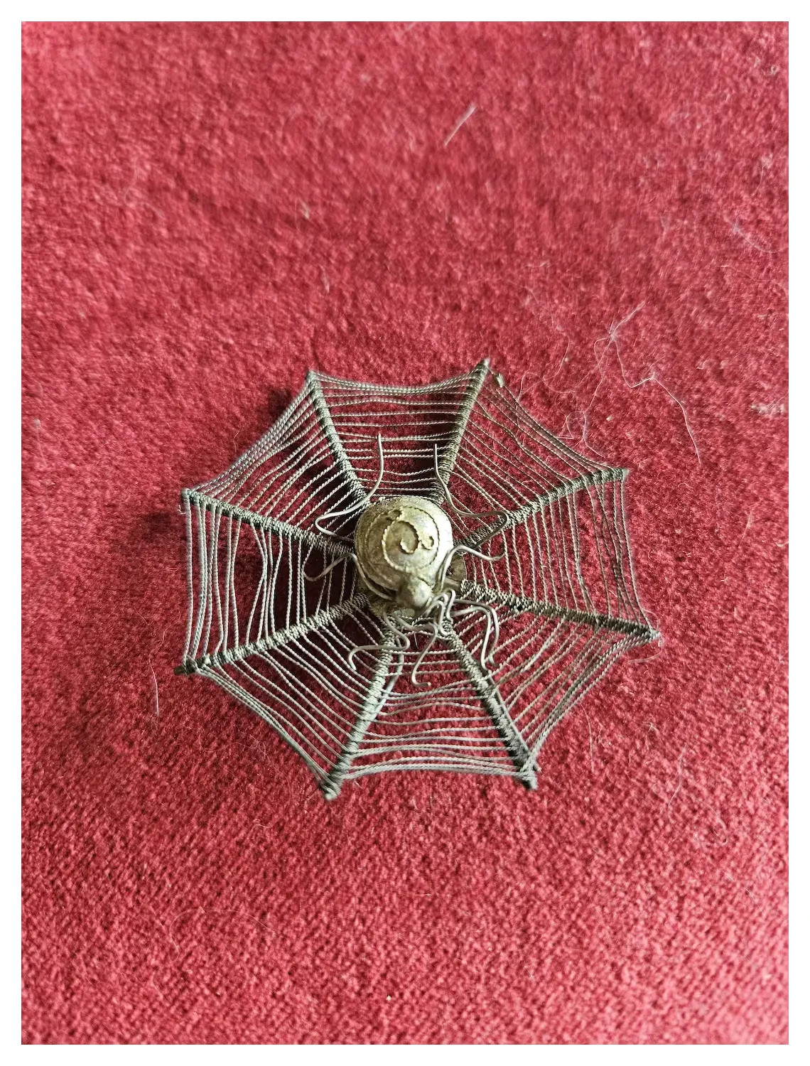 Antique 1920\'s Spider Web Pin Brooch Great for Halloween 