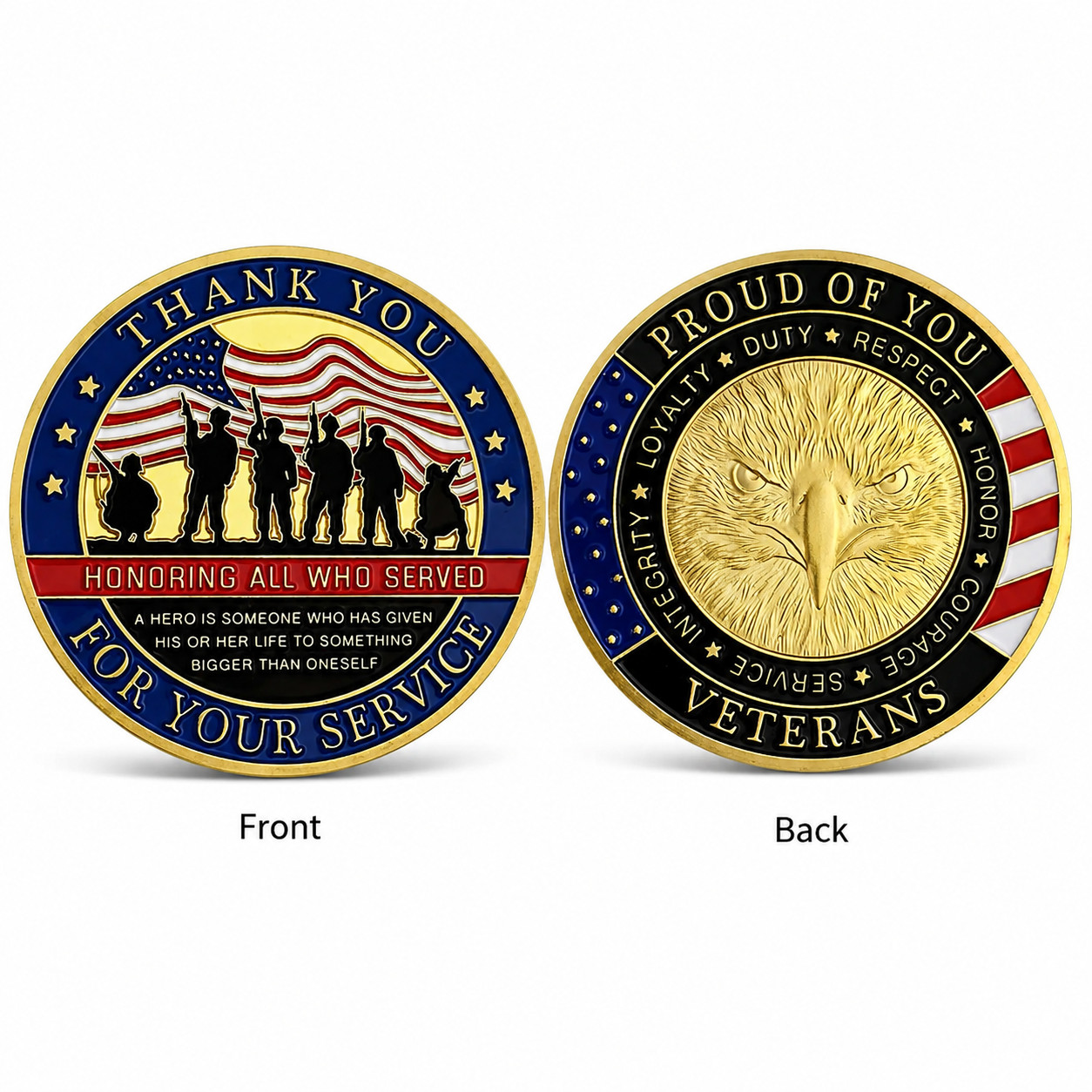 Thank you for Your Service Honor the Veterans Commemorative Coin