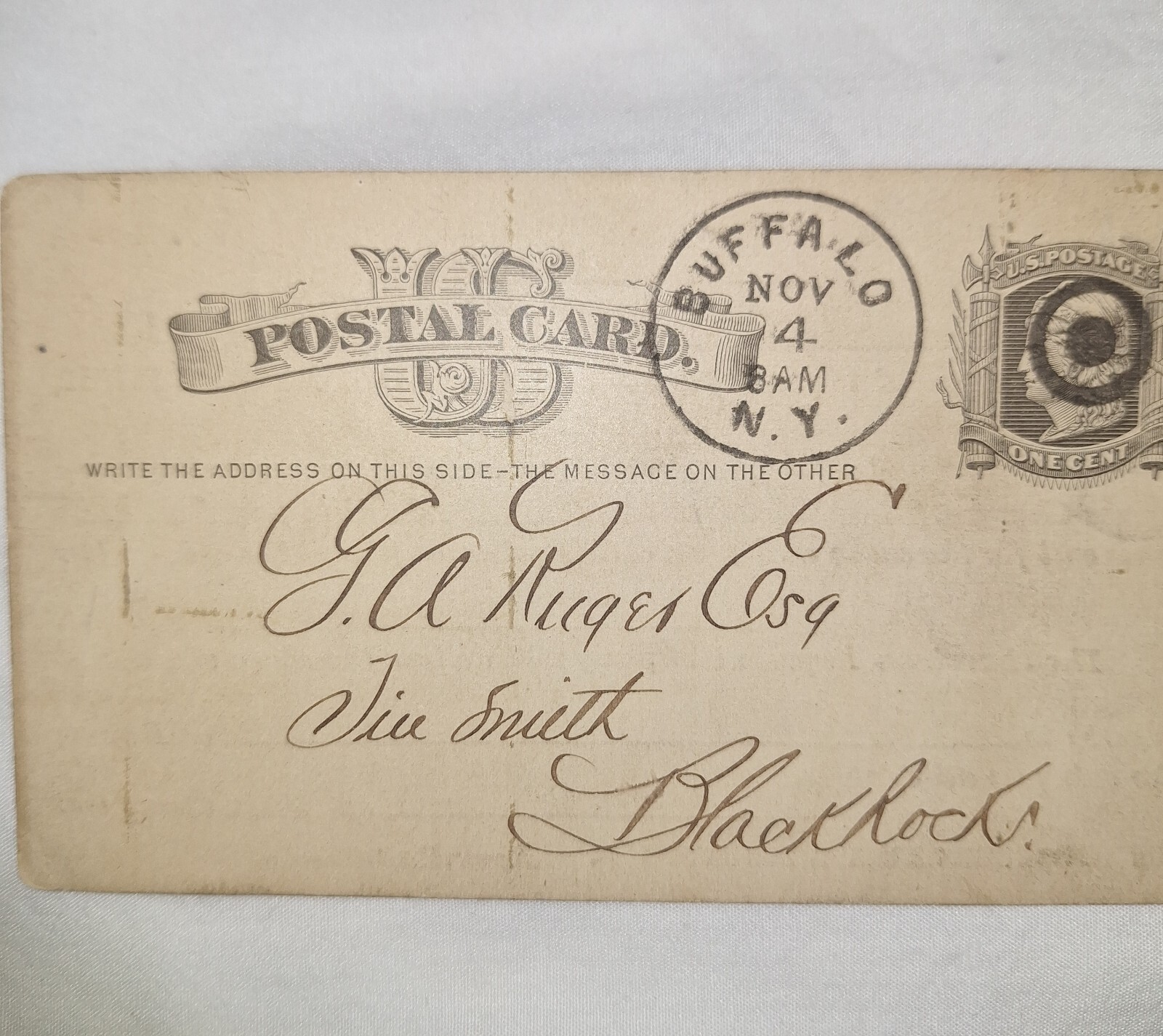 1876/19 century antique American Express Company Office package notice, stamped 