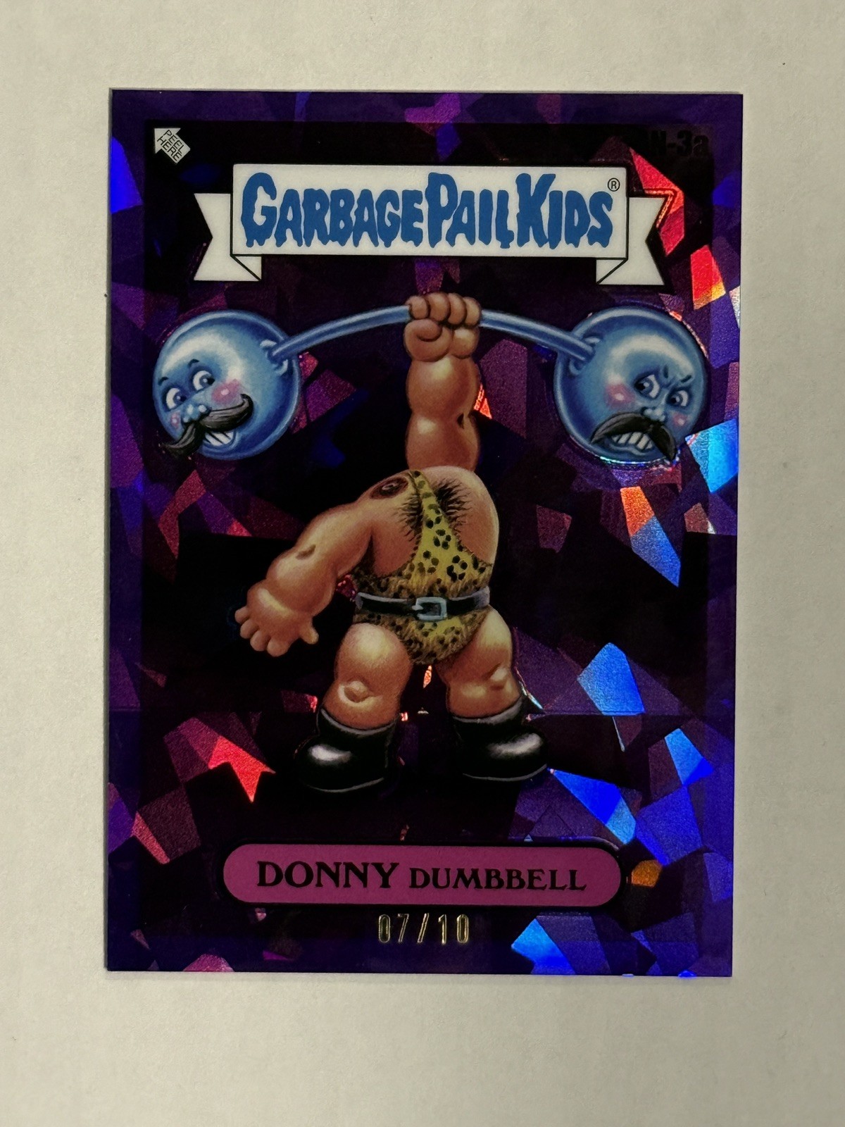 2024 Topps Garbage Pail Kids Chrome 7 Sapphire DONNY Dumbbell AN-3a Purple /10