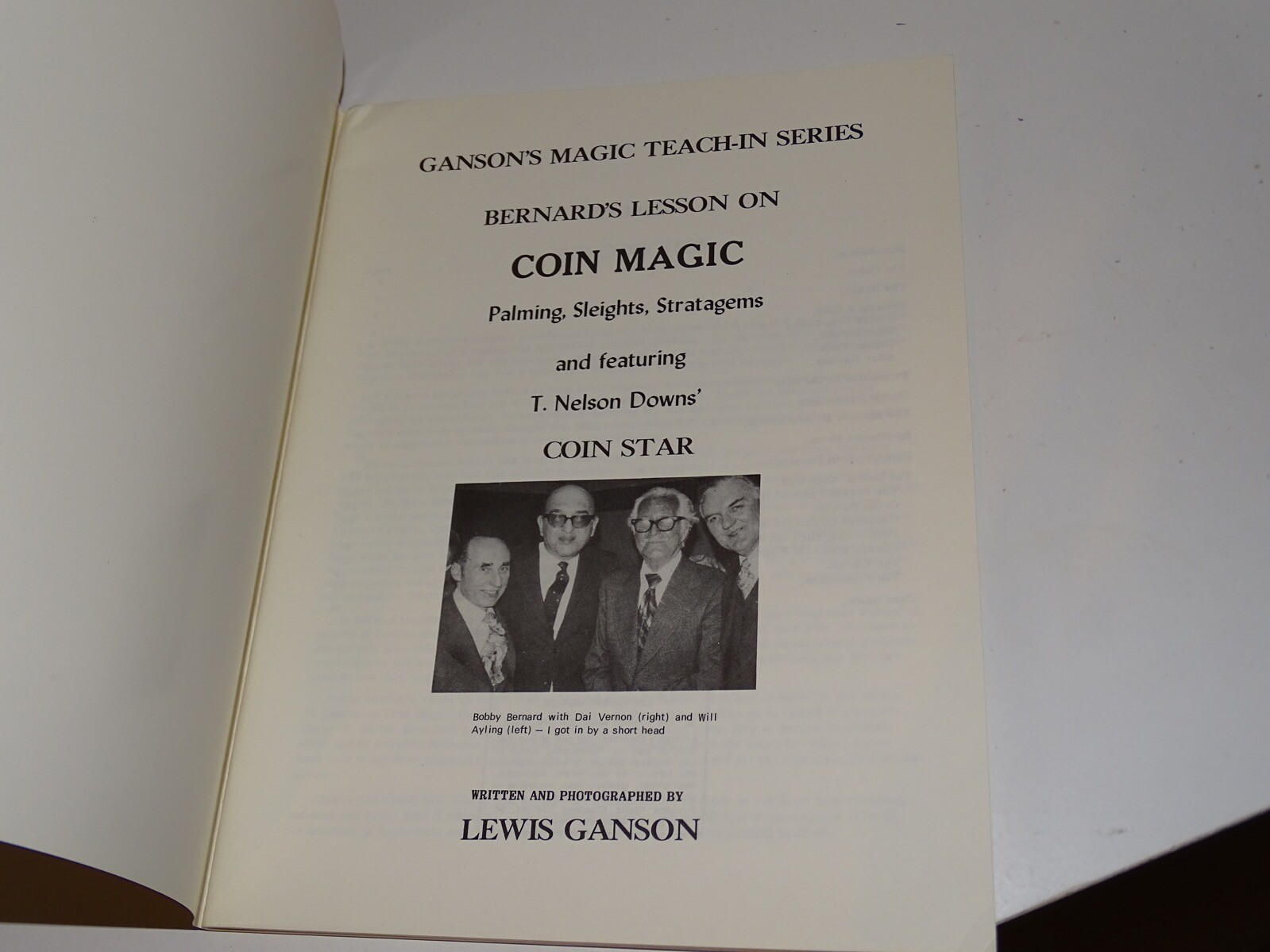 Ganson's Magic Teach in Series Bernard’s Lesson Coin Magic