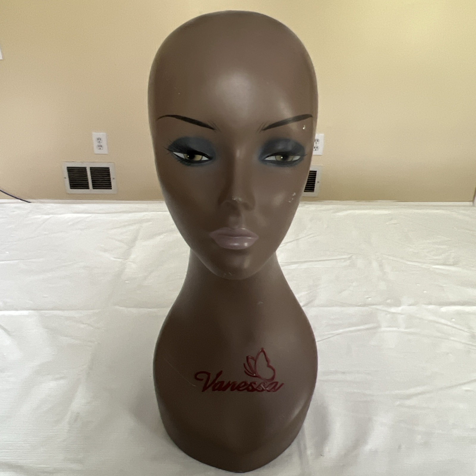 Vintage Vanessa Female Mannequin Head Wig Display Hat Glasses Stand Salon Store