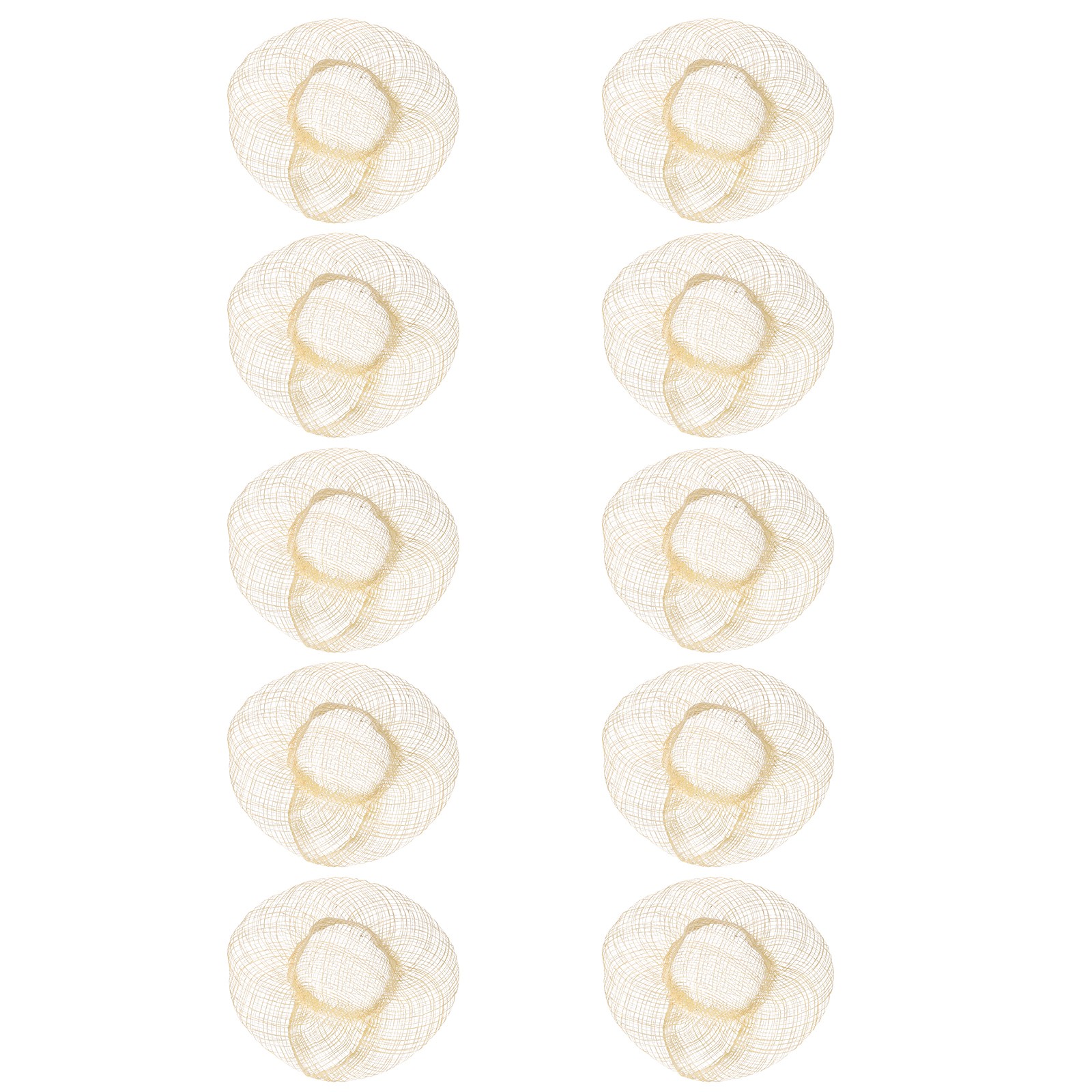 10 Pcs 5 Inch Miniature Doll Straw Hats Size XL for DIY Craft