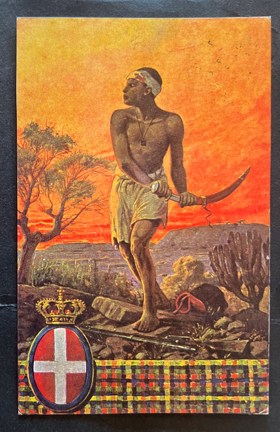Agrome AFRICA AOI ITALY 1933 PC REGG V° BATT INDIGENI ERITREA VF (8078