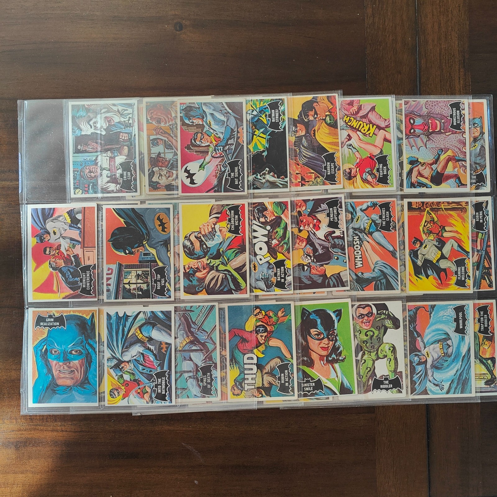 1966 Topps Incomplete BATMAN Card Set 52 of 55 w Riddler Catwoman Penguin