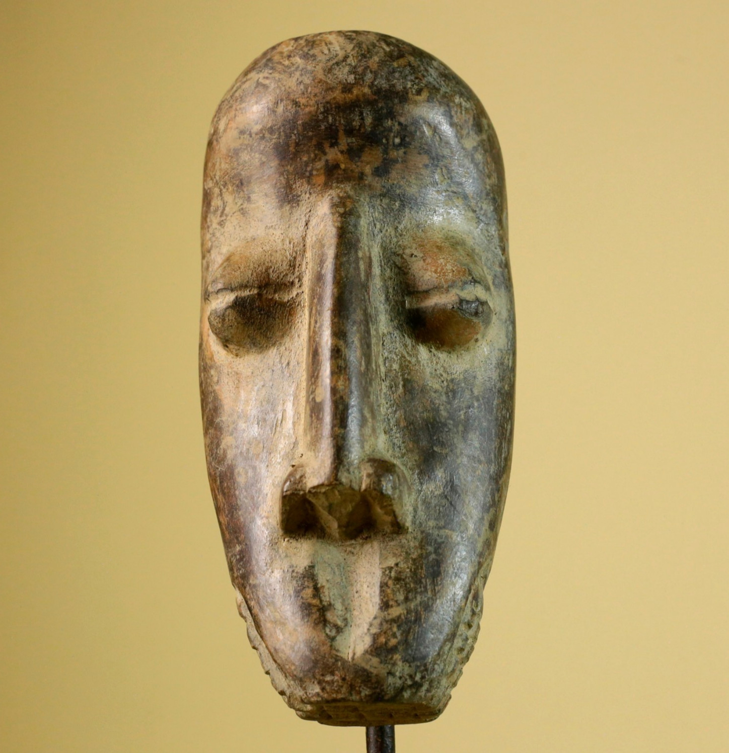 African Tribal Wooden Mask Hand Carved Primitive Ethnographic Wall Art-G6422