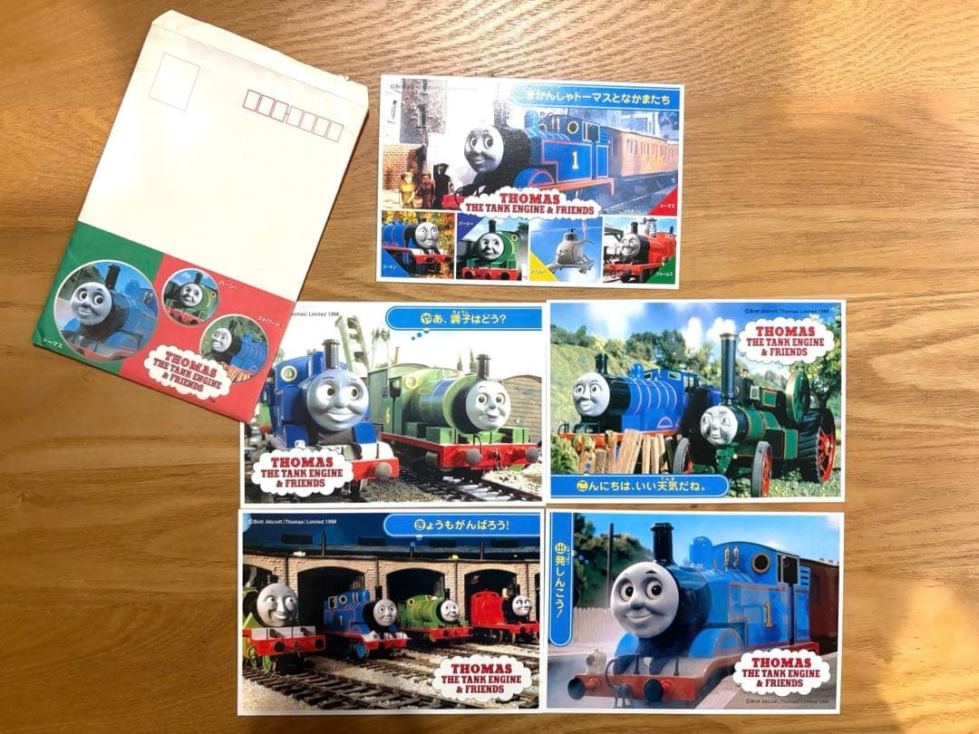 Thomas and Friends Postcard Set 5 Cards Envelope 1998 Japan 15+ Thomas and Friends Postcard Set 5 Cards Envelope 1998 Japan 15+