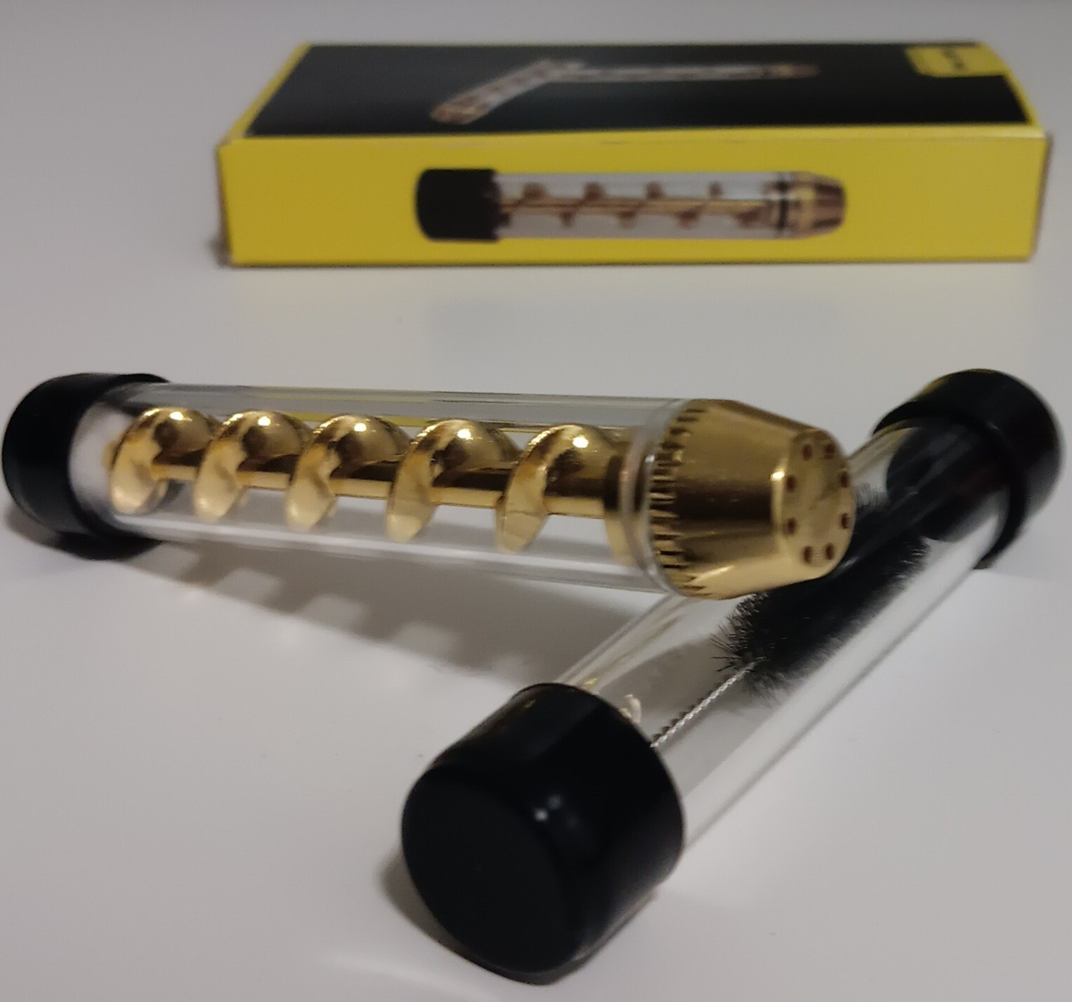 TWIST PIPE, SMOKING GLASS BLUNT KIT, SIlVER/GOLD