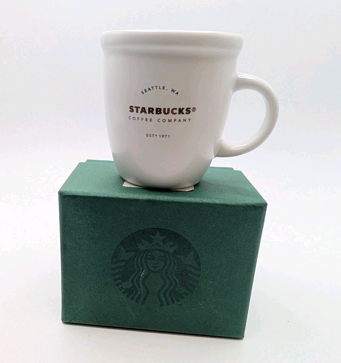 2016 Starbucks Espresso Demitasse Cup Mug Mini White Ceramic New With Box