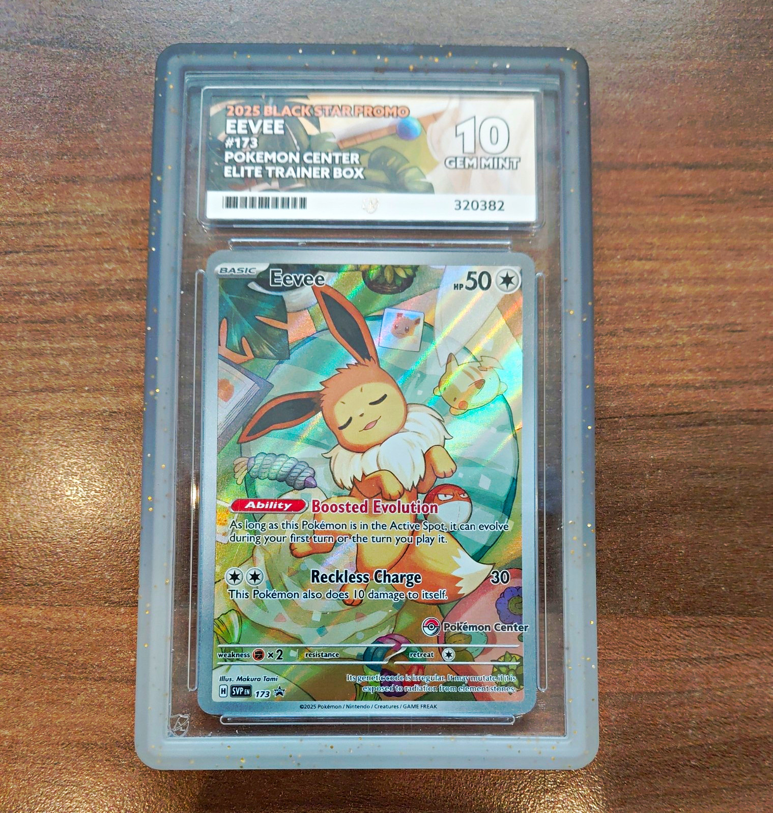 Eevee SVP173 Pokemon Center ETB Promo Prismatic Evolutions ACE GEM MINT 10
