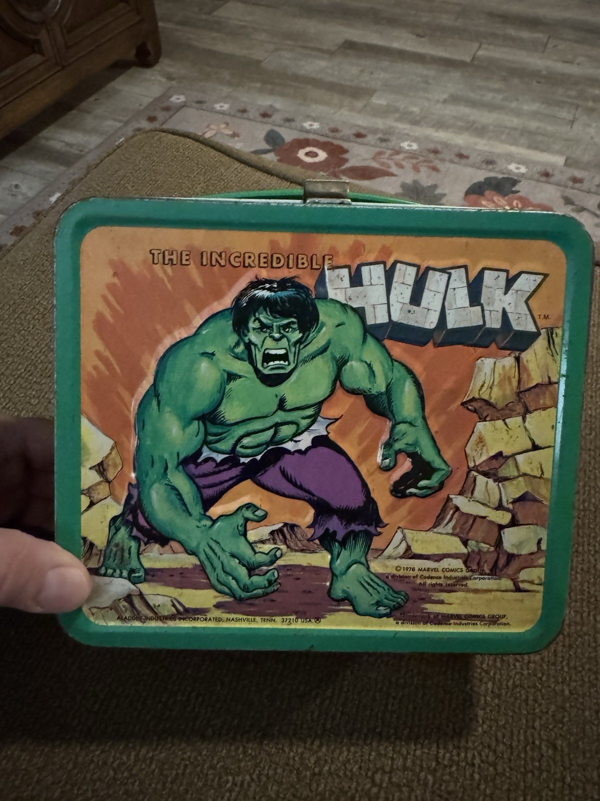 Incredible Hulk 1978 Vintage Lunchbox  Aladdin Marvel Comics
