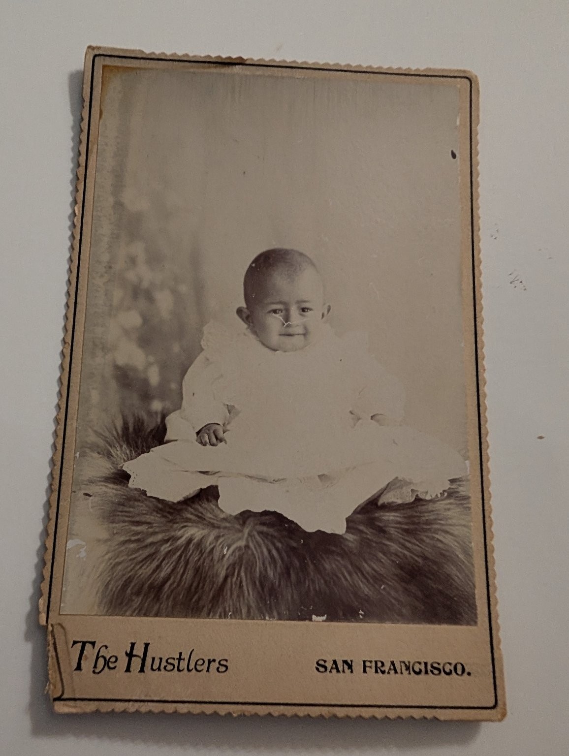 Victorian Cabinet Card Baby Portrait Photograph The Hustlers San Francisco