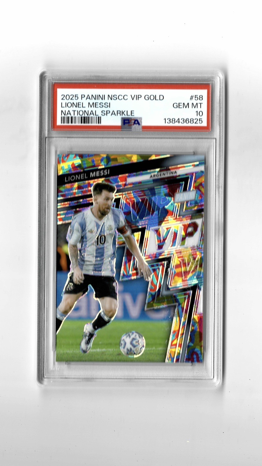 PANINI NATIONAL SPORTS COLLECTORS CONVENTION VIP GOLD LIONEL MESSI 18/45 PSA 10 PANINI NATIONAL SPORTS COLLECTORS CONVENTION VIP GOLD LIONEL MESSI 18/45 PSA 10