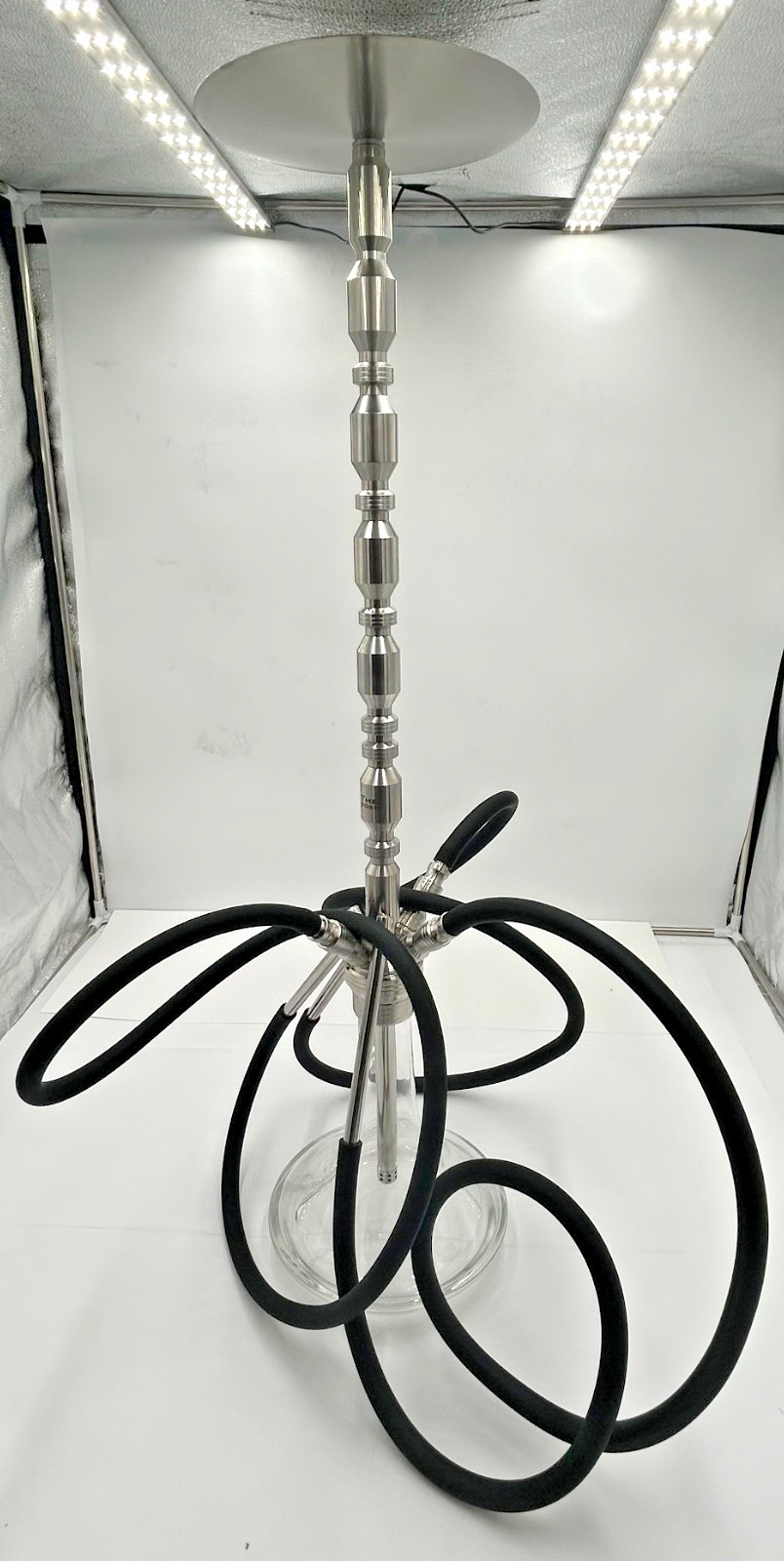 Hookah Shisha Heavy Duty Stainless Steel Complete, shared three hose 40 Hookah Shisha Heavy Duty Stainless Steel Complete, shared three hose 40