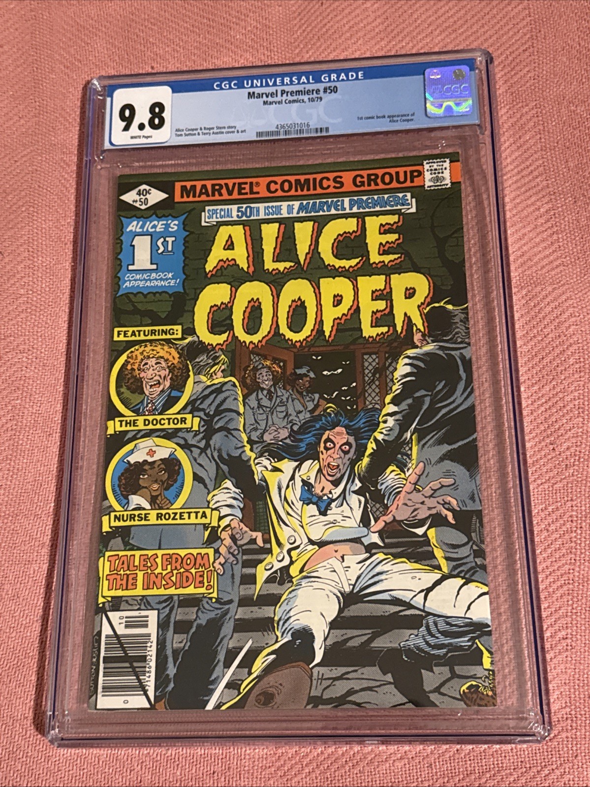 Marvel Premiere #50, CGC 9.8, Tom Sutton Art, 1st App. Alice Cooper, Marvel 1979