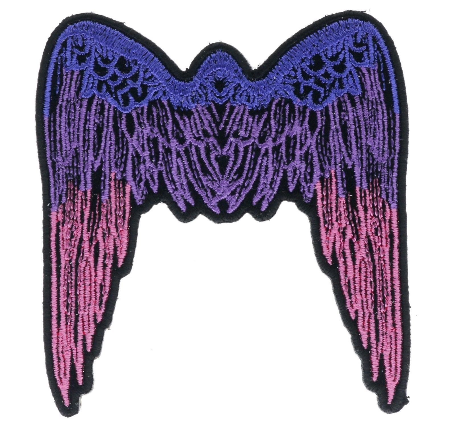 Fallen Angel Wings Pink Purple 3 Inch Embroidered  Patch IV2648 F2D14N