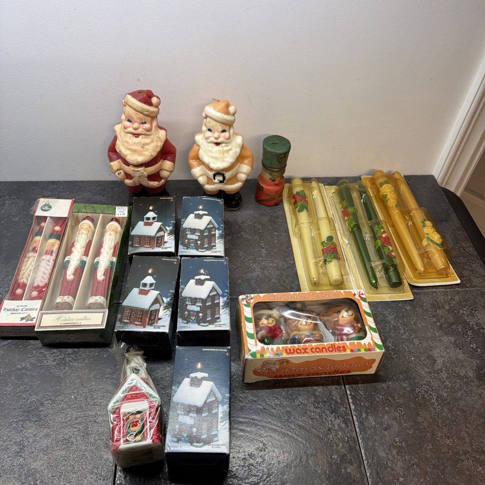Vintage Christmas Candles Mixed Lot Of 22 Gurley, Jasco, Russ…READ