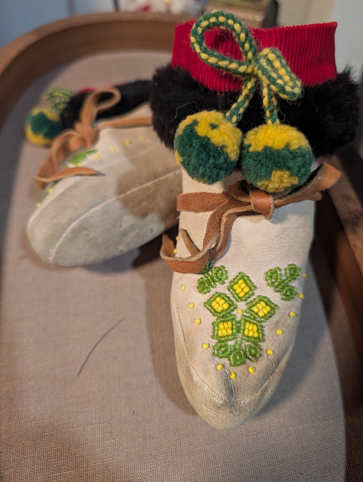 Handmade Native Beaded Moccasins - Infant