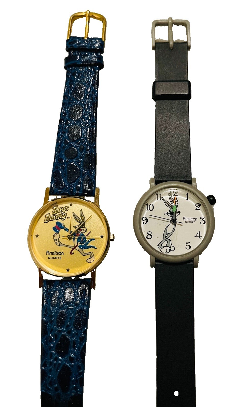 2 Different Vintage Bugs Bunny Looney Tuned Watches Magic Trick Carrots 2 Different Vintage Bugs Bunny Looney Tuned Watches Magic Trick Carrots